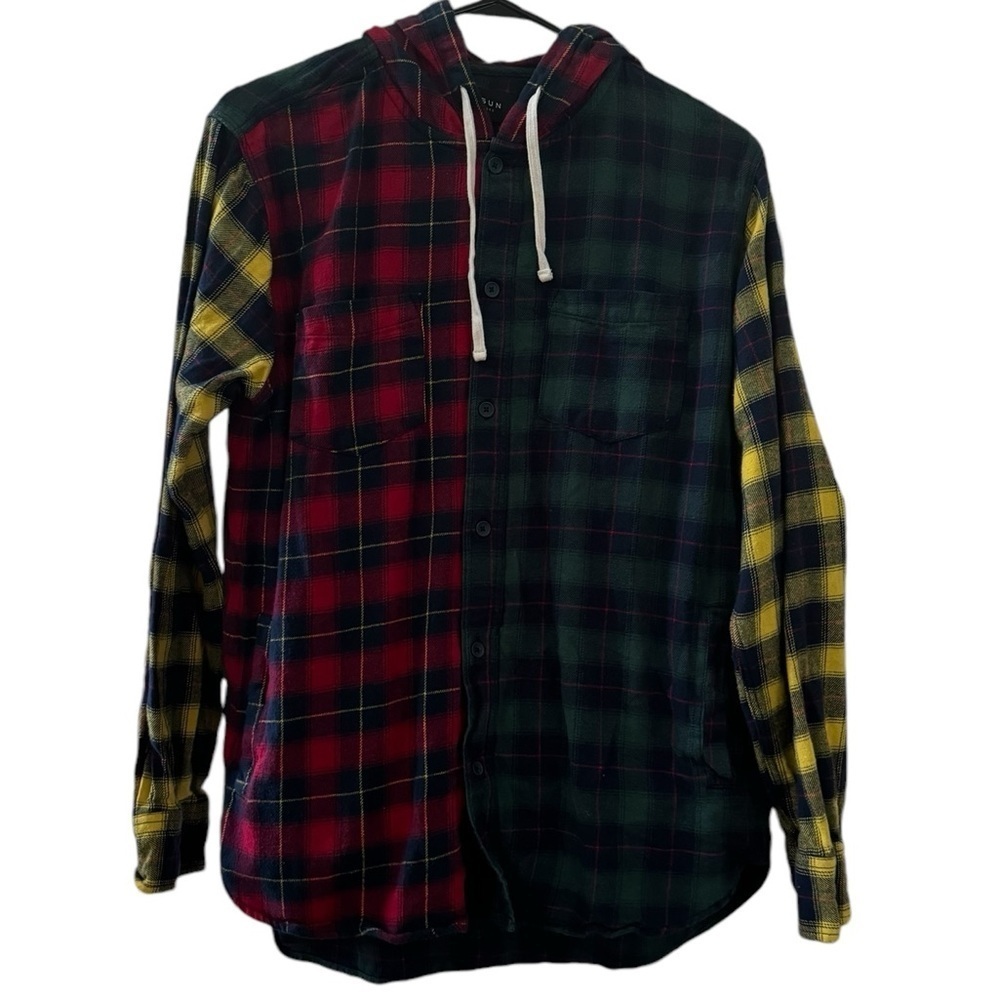PacSun Men’s Medium Flannel multicolored hoodie - Picture 3 of 7